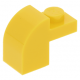 LEGO kocka 1x2×1/3 ívelt, sárga (6091)